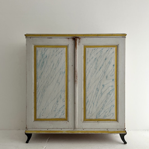 swedish folk painted 19th century cabinet