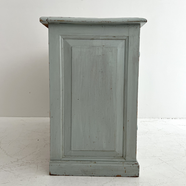 An Edwardian blue painted chest of drawers  image
