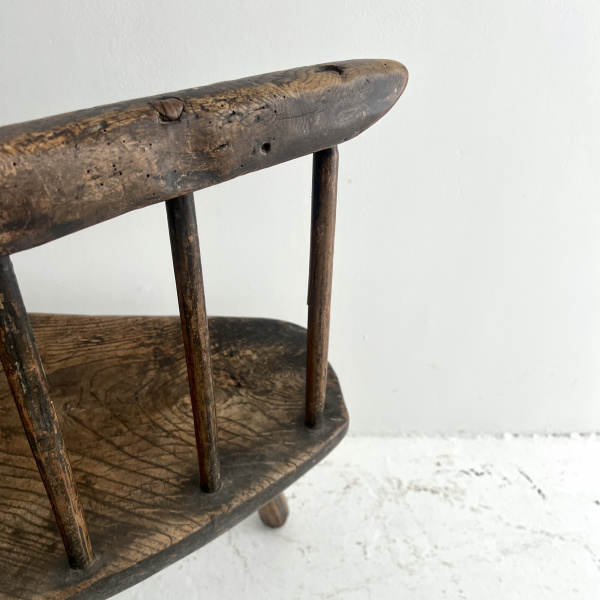 18th century 3 legged low Welsh stick chair  image
