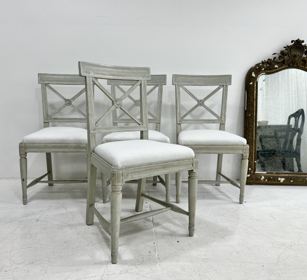 Swedish Gustavian dining chairs  image