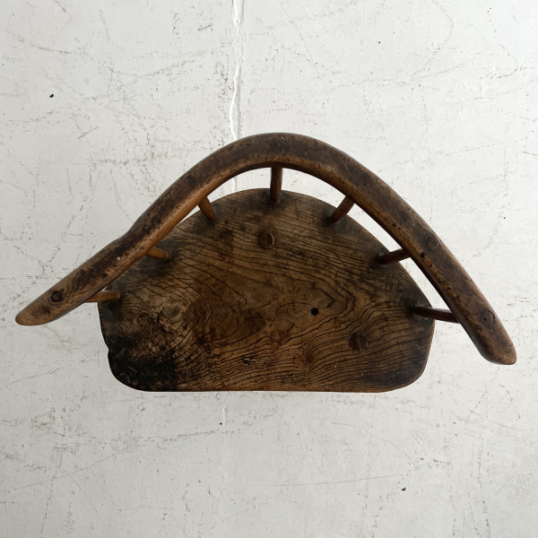 18th century 3 legged low Welsh stick chair  image