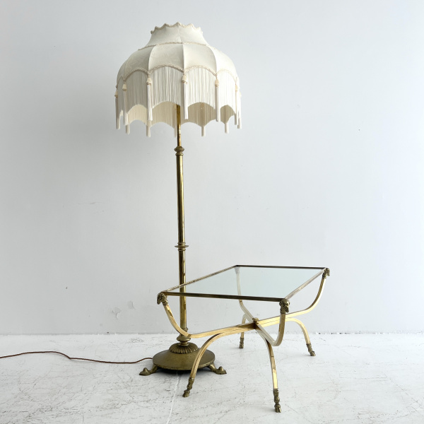 Maison Charles rams head & hoof brass coffee table image