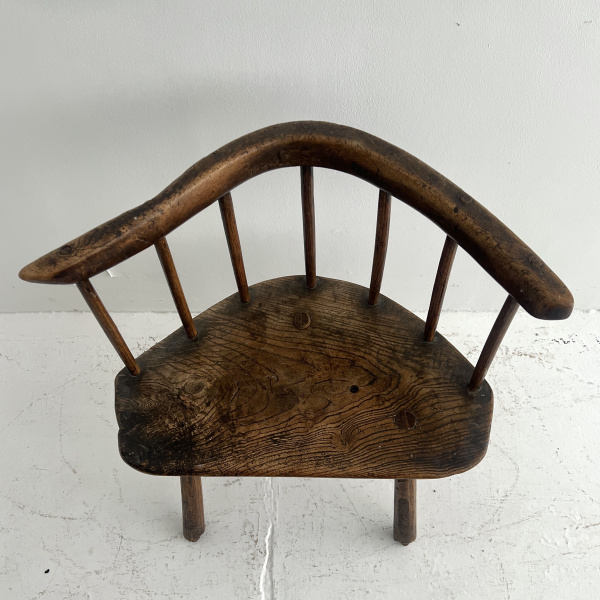 18th century 3 legged low Welsh stick chair  image