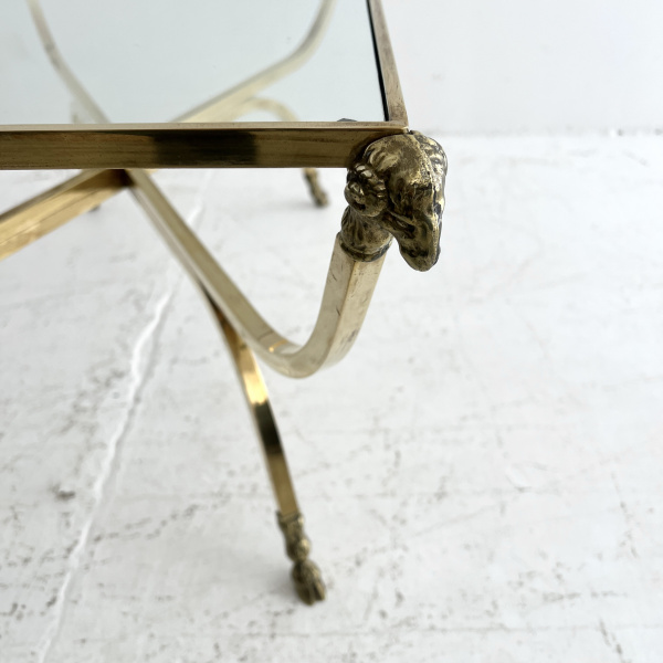 Maison Charles rams head & hoof brass coffee table image