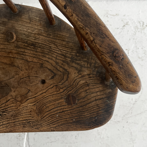 18th century 3 legged low Welsh stick chair  image