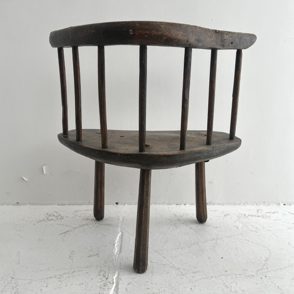 18th century 3 legged low Welsh stick chair  image