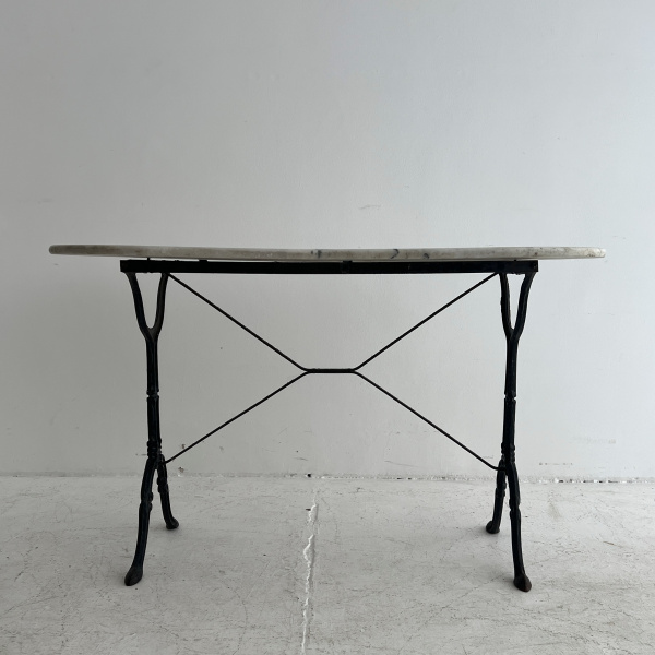 late 19th Century iron and marble French table  image