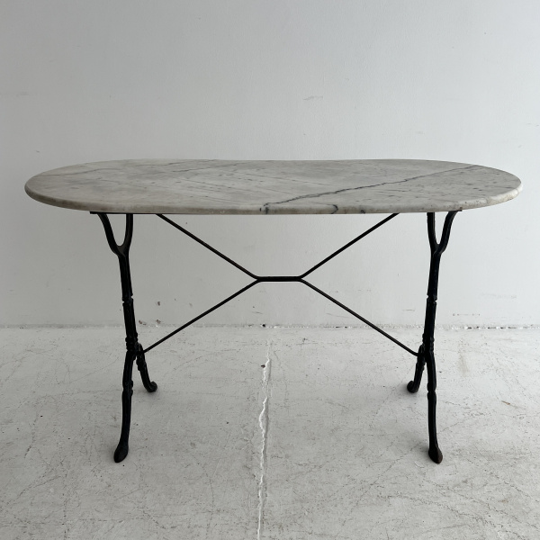 late 19th Century iron and marble French table  image