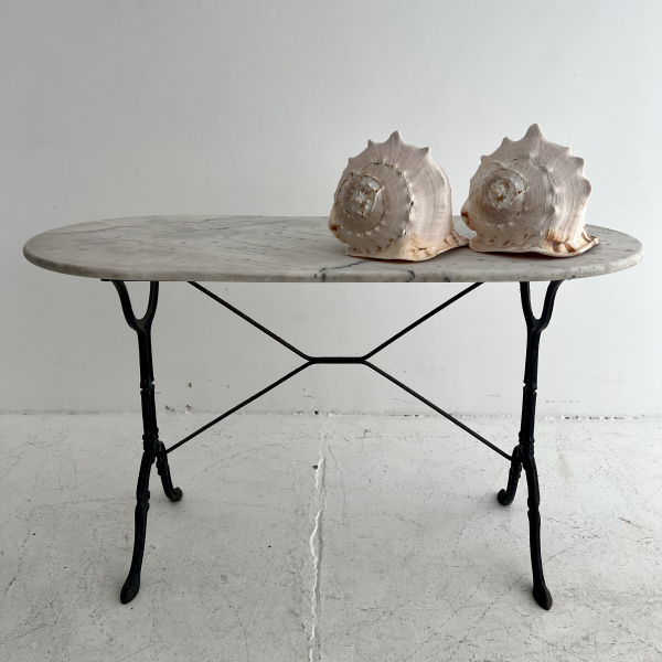 late 19th Century iron and marble French table  image