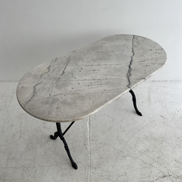 late 19th Century iron and marble French table  image