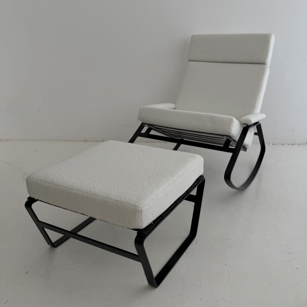 1960s William Plunkett Reigate rocking chair and footstool image