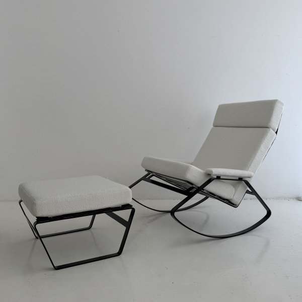 1960s William Plunkett Reigate rocking chair and footstool image