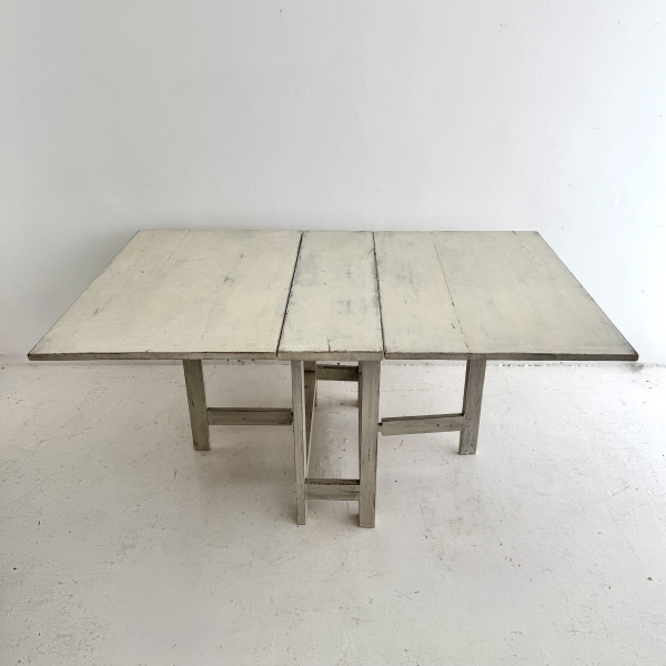 19th Century Swedish Country Gate Legged Drop Leaf Table image