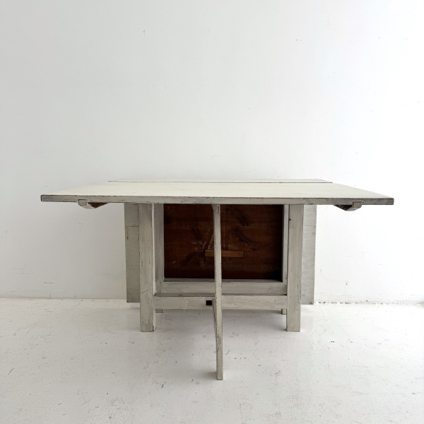 19th Century Swedish Country Gate Legged Drop Leaf Table image