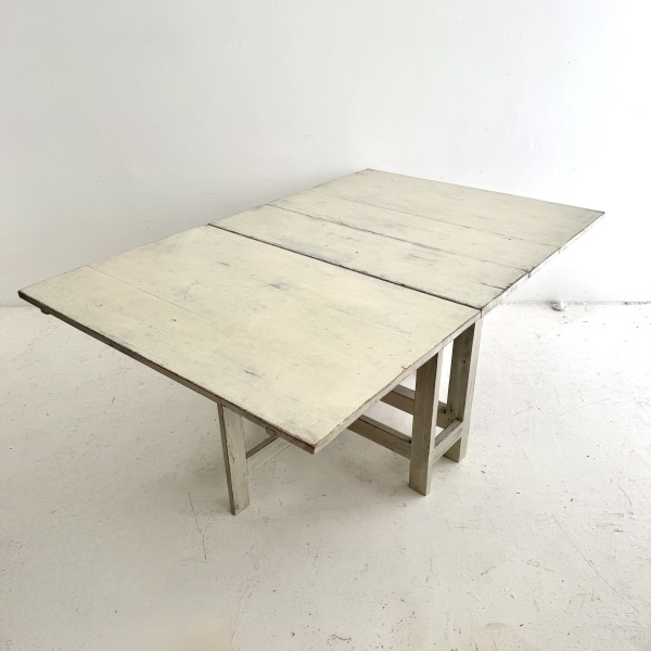 19th Century Swedish Country Gate Legged Drop Leaf Table image