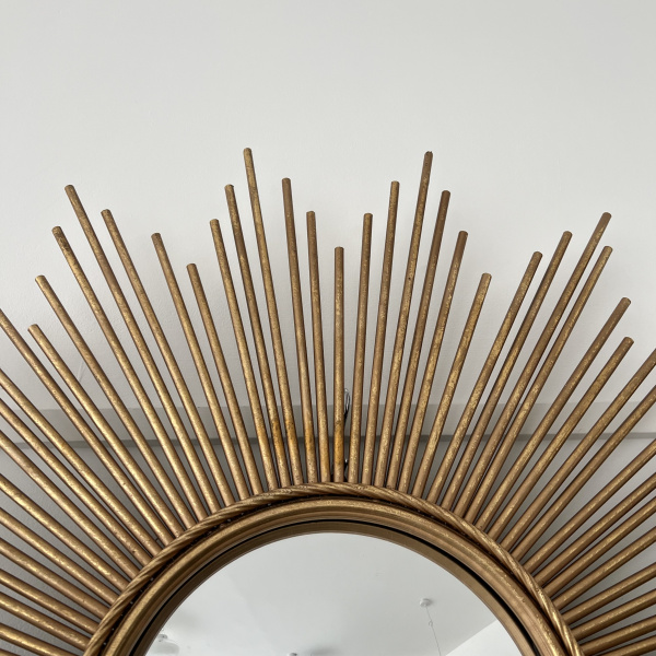 Large French Chaty Vallauris sunburst mirror image