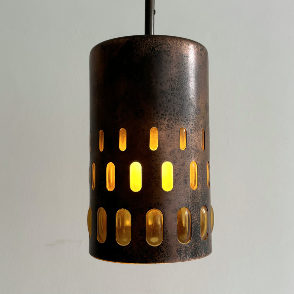 Nanny Still copper and glass 1960s pendant light for Raak  image