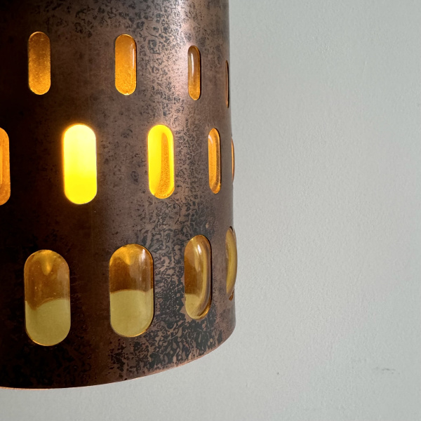 Nanny Still copper and glass 1960s pendant light for Raak  image