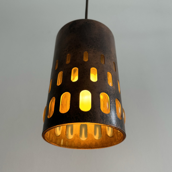 Nanny Still copper and glass 1960s pendant light for Raak  image