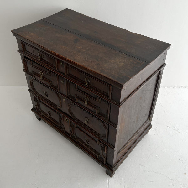 A Late 17th Century English Oak Chest of Drawers image