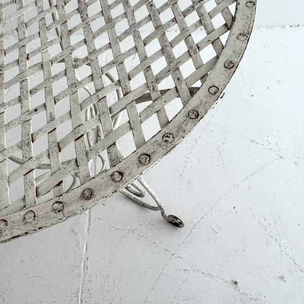 An early 20th century French lattice top garden table image