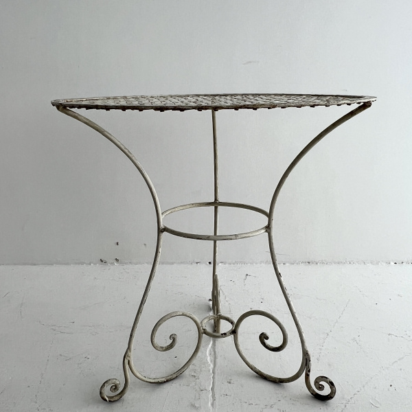An early 20th century French lattice top garden table image