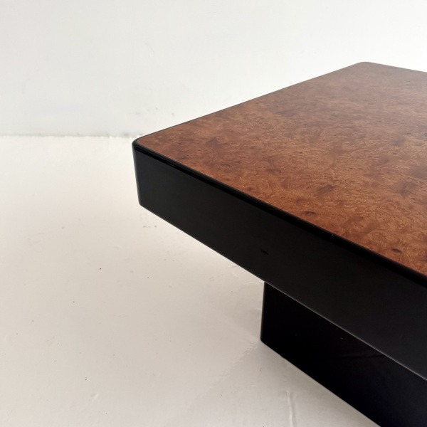 1970s Paul Michel for Roche Bobois high gloss burr table  image