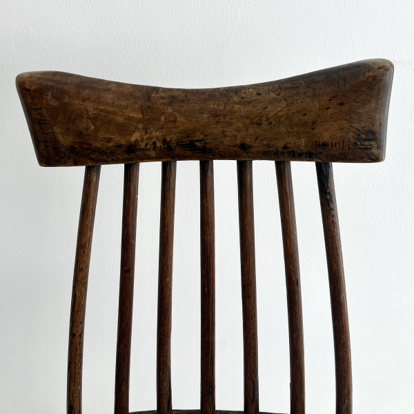 An 18th Century Welsh Lobster-pot comb-back stick chair  image