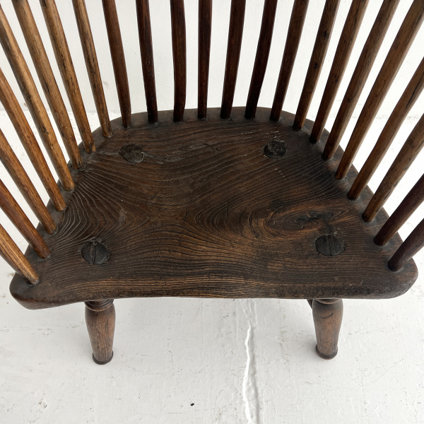 An 18th Century Welsh Lobster-pot comb-back stick chair  image