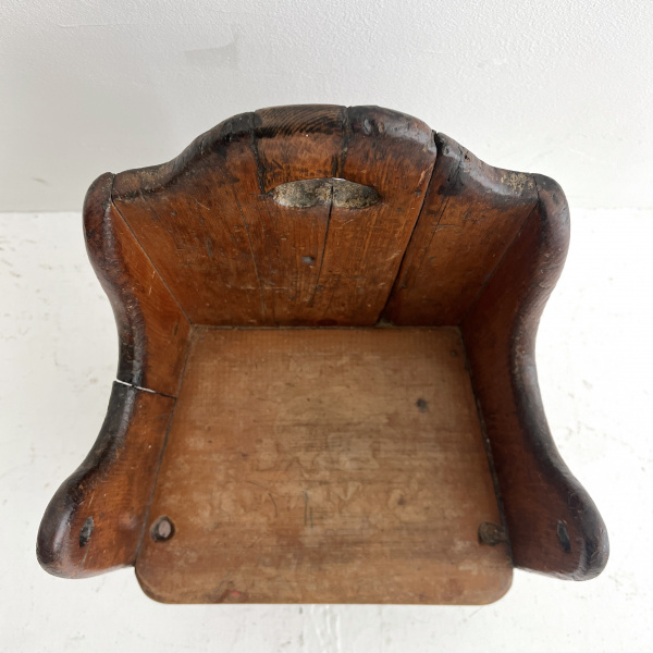 19th century English Pine Childs settle chair  image