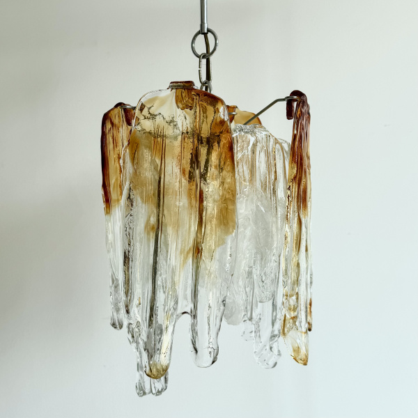 A 1960s Italian Mazzega Murano Flames chandelier  image