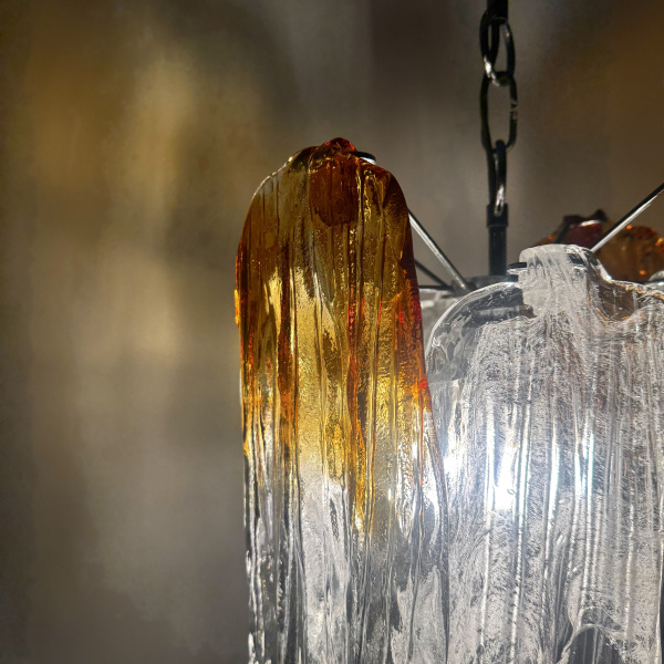 A 1960s Italian Mazzega Murano Flames chandelier  image
