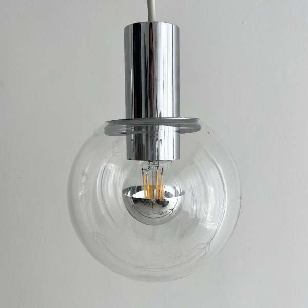 OTT International glass and chrome pendant lights  image