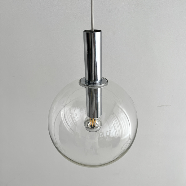 OTT International glass and chrome pendant lights  image
