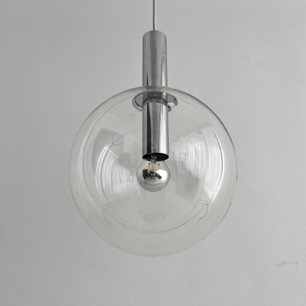 OTT International glass and chrome pendant lights  image