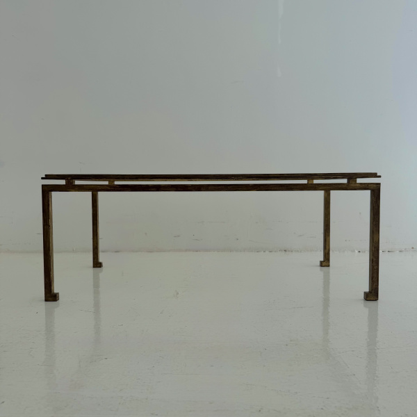 A 1950s French gilt bronze Maison Ramsay coffee table image