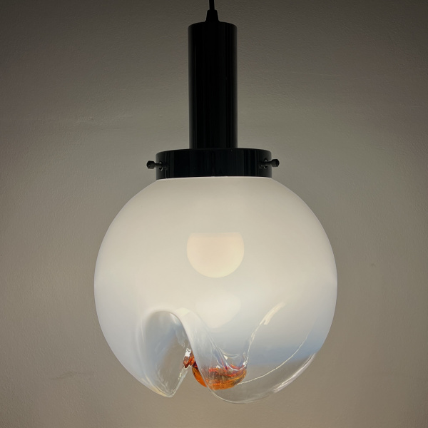 large Mezzega Murano honey glazed glass pendant  image