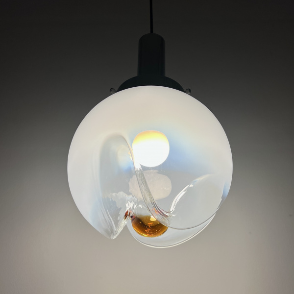 large Mezzega Murano honey glazed glass pendant  image