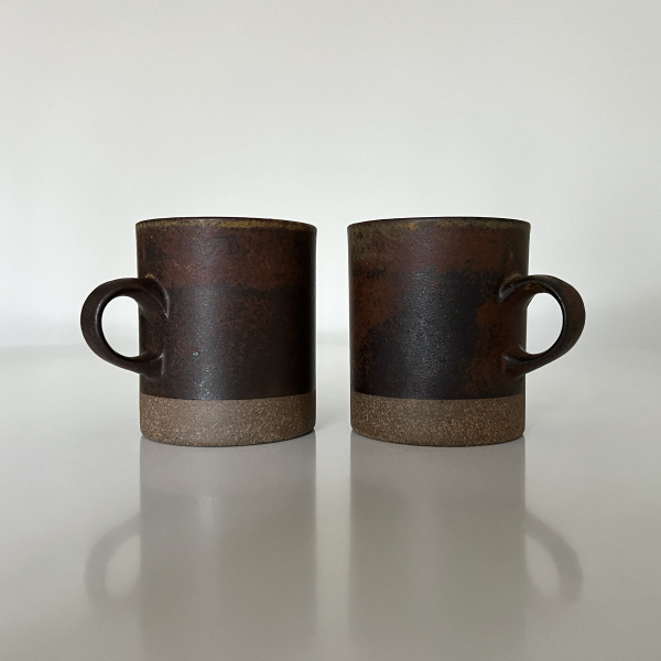 A very rare set of six 1970s Robin Welch stoneware mugs image