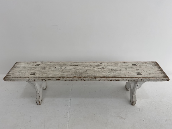 19th Gothic Style Pine Bench  image