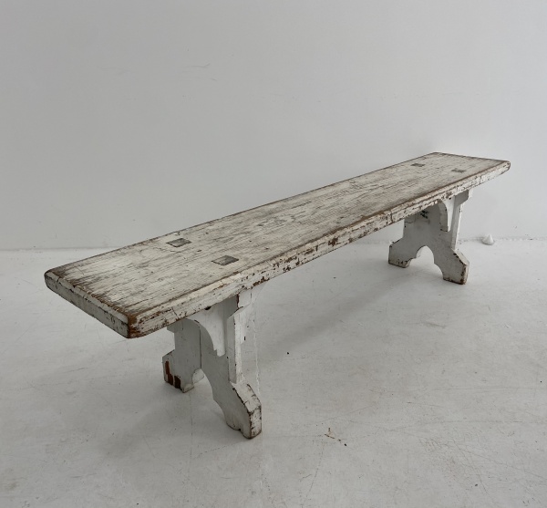 19th Gothic Style Pine Bench  image