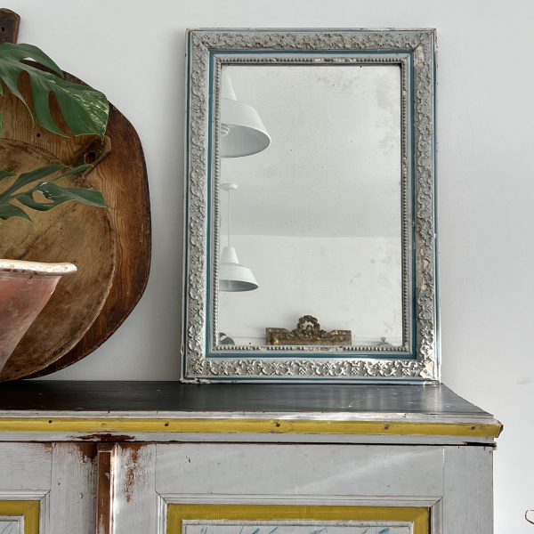 painted 19th century French mirror  image