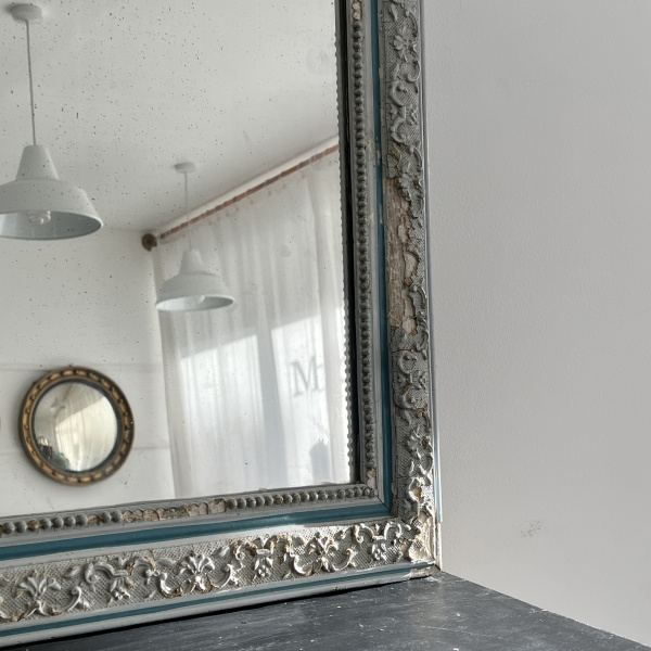 painted 19th century French mirror  image