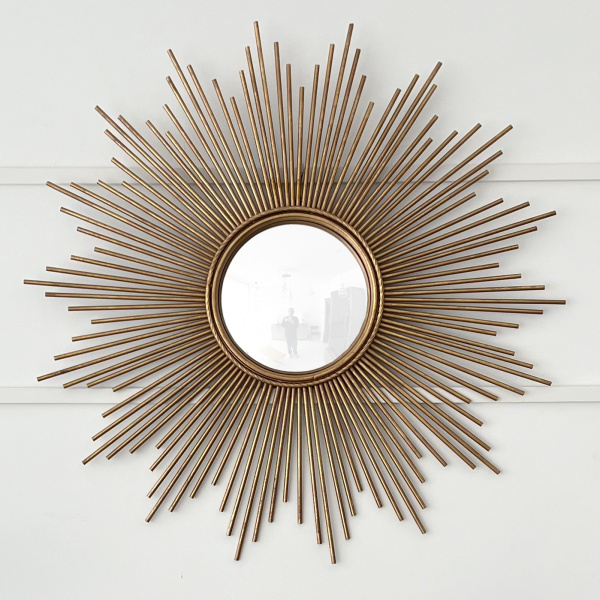 Large French Chaty Vallauris sunburst mirror image