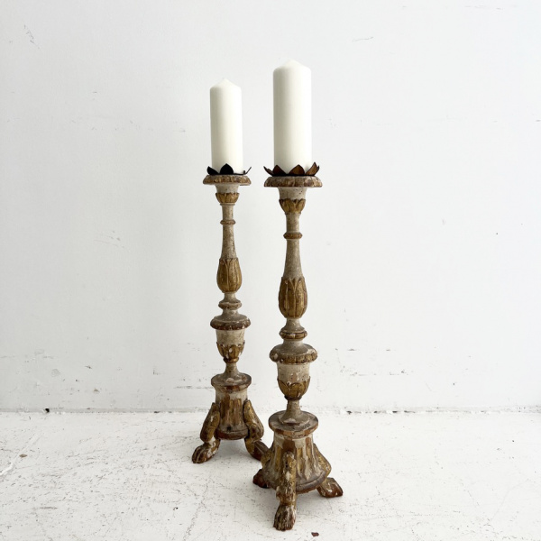 A pair of 18th Century Italian Altar Pricket Candlesticks  image