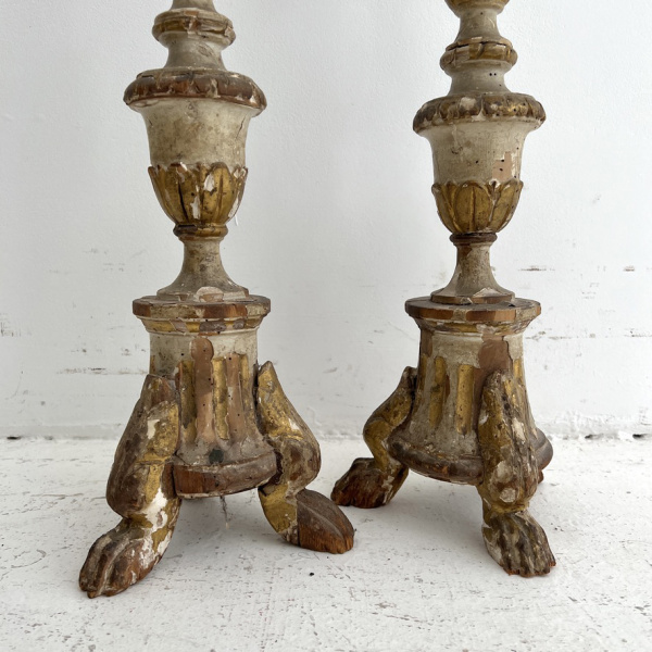 A pair of 18th Century Italian Altar Pricket Candlesticks  image