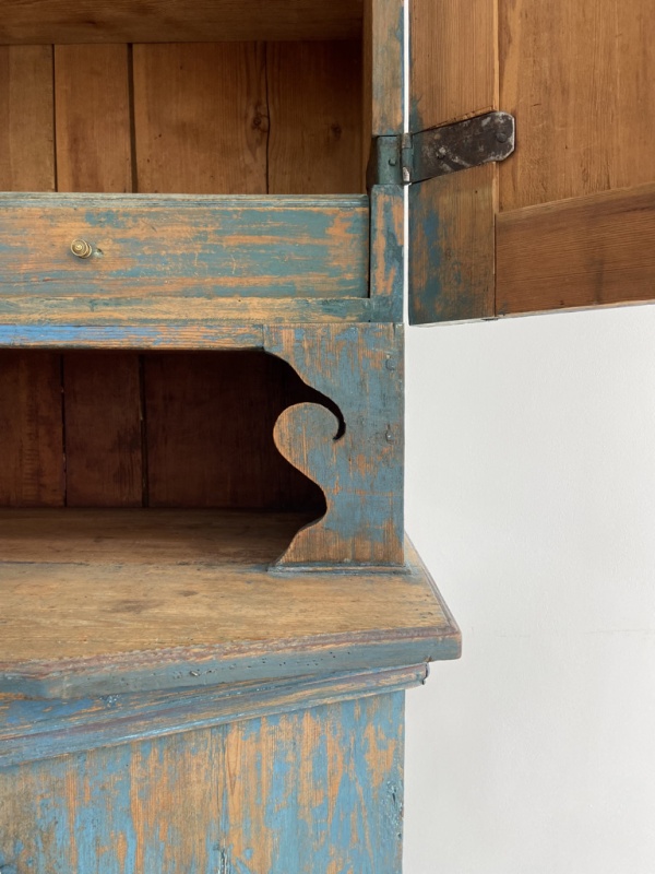 Swedish 19th Century folk cabinet 1853 with original paint image